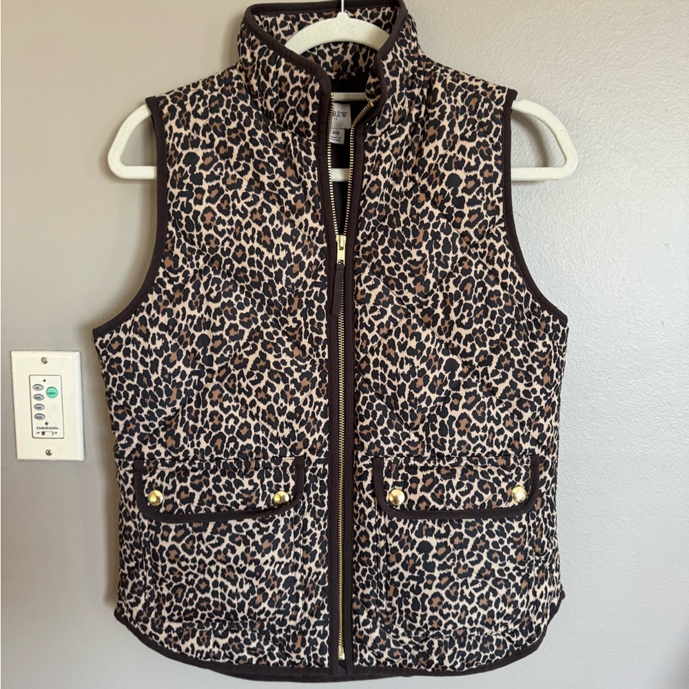 J.Crew Leopard Print Vest- Size XS